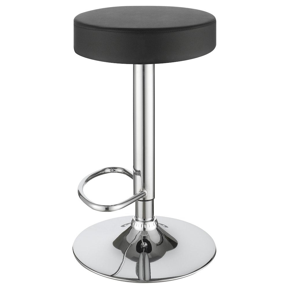 Ramses 29'' Adjustable Bar Stool Chrome and Black - Coaster Co. of America
