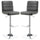 Bianca Upholstered Adjustable Bar Stool Grey (Set of 2) - Coaster Co. of America