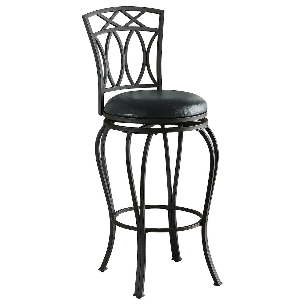 Adamsville Upholstered Swivel Bar Stool Black - Coaster Co. of America