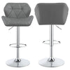 Berrington Upholstered Adjustable Bar Stool Grey (Set of 2) - Coaster Co. of America