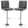 Bianca Upholstered Adjustable Bar Stool Grey (Set of 2) - Coaster Co. of America