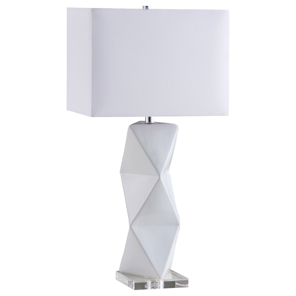 Camie 32-inch Rectangular Shade Geometric Table Lamp White - Coaster Co. of America