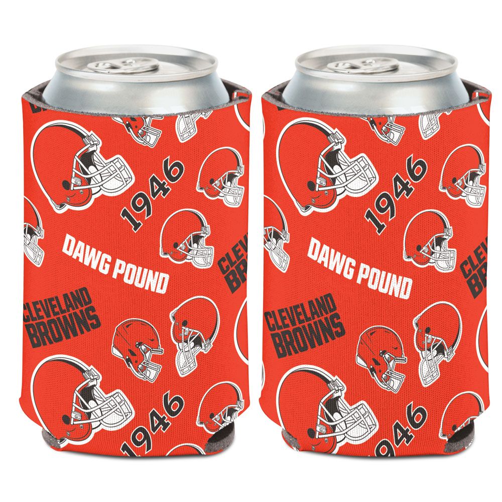Cleveland Browns Can Cooler Scatterprint Design - WinCraft