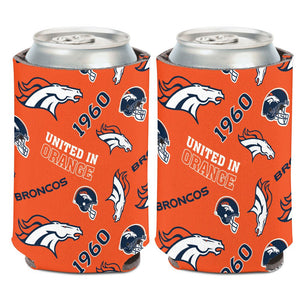 Denver Broncos Can Cooler Scatterprint Design - WinCraft