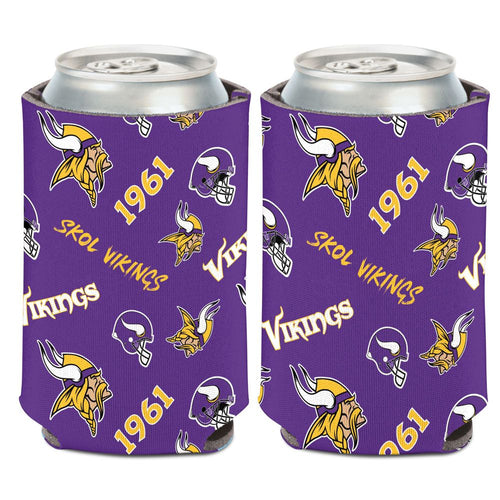 Minnesota Vikings Can Cooler Scatterprint Design - WinCraft