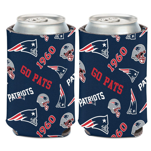 New England Patriots Can Cooler Scatterprint Design - WinCraft