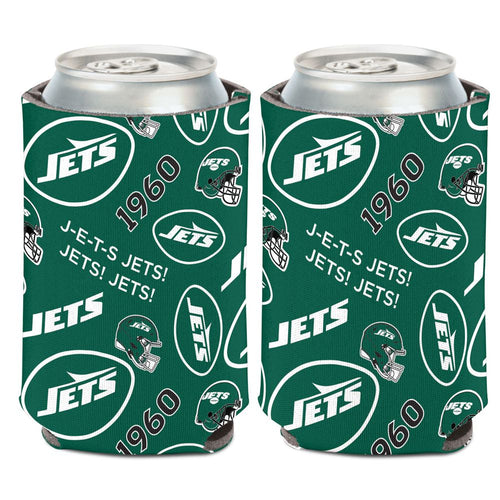 New York Jets Can Cooler Scatterprint Design - WinCraft