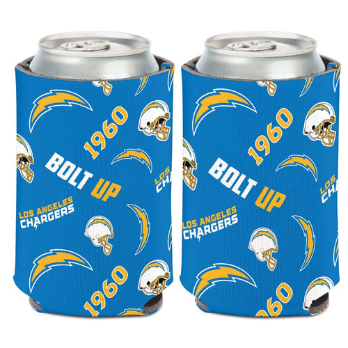 Los Angeles Chargers Can Cooler Scatterprint Design - WinCraft