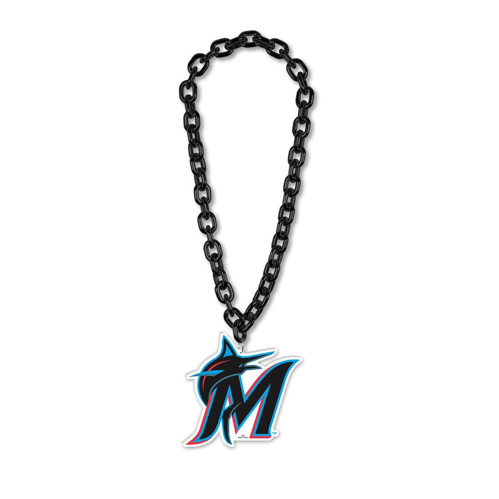 Miami Marlins Necklace Big Fan Chain - Wincraft Fanatics