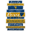West Virginia Mountaineers Sign 11x17 Wood Family Word - WinCraft