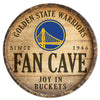 Golden State Warriors Sign Wood 14 Inch Round Barrel Top Design - Special Order - Wincraft