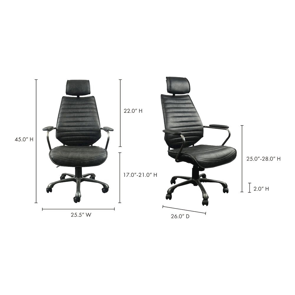 Executive Office Chair Black - Moe's Home Collection