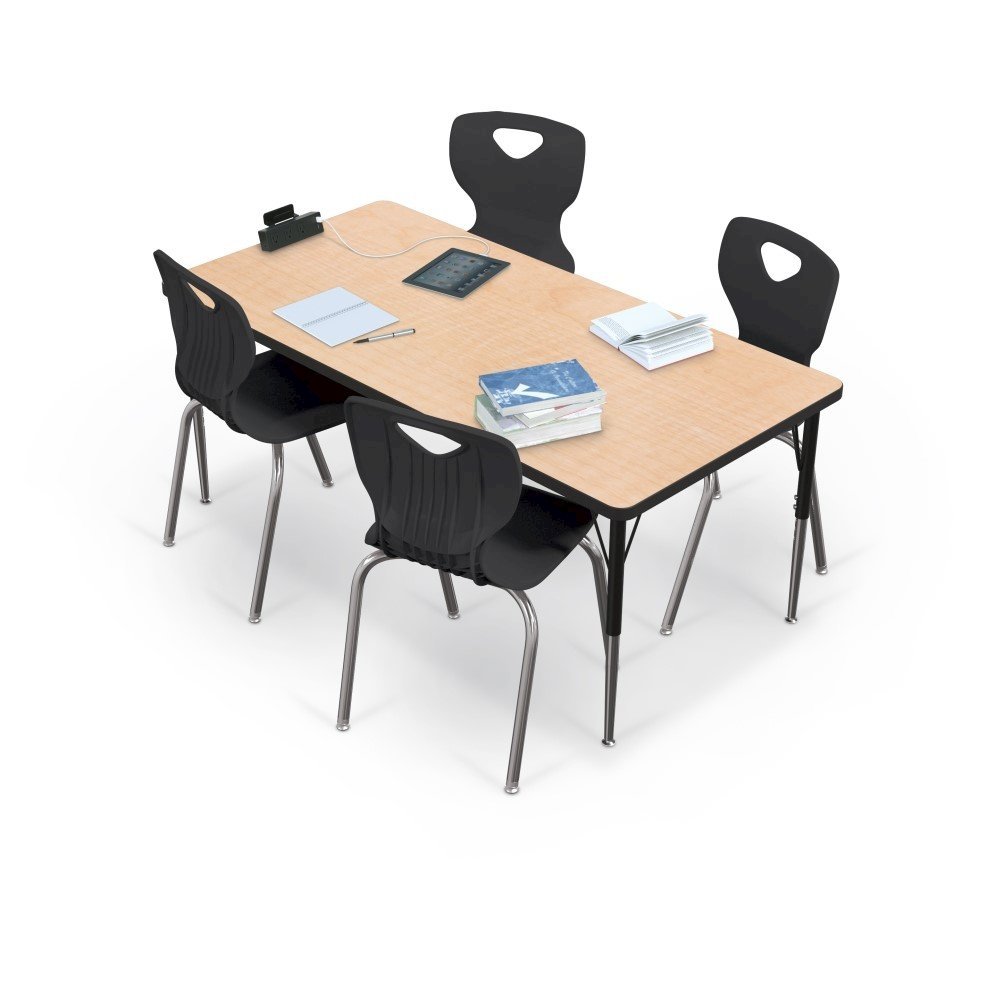 Activity Table - 24''X36'' Rectangle - Amber Cherry Top Surface - Black Edgeband - BALT