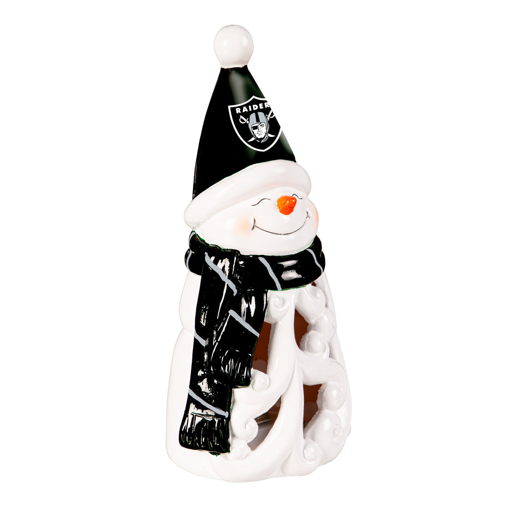 Las Vegas Raiders Statue 8 Inch LED Snowman - Evergreen Enterprises