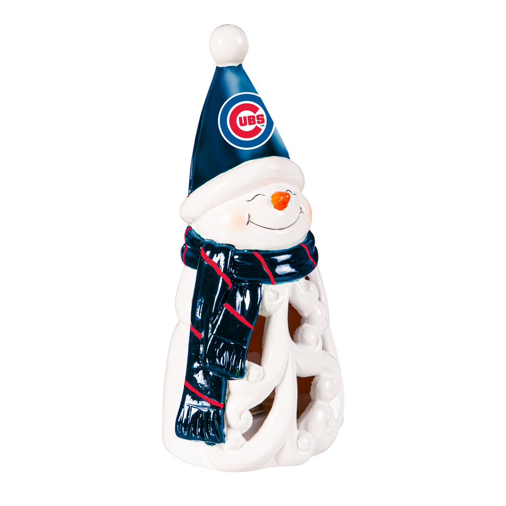 Chicago Cubs Statue 8 Inch LED Snowman - Evergreen Enterprises