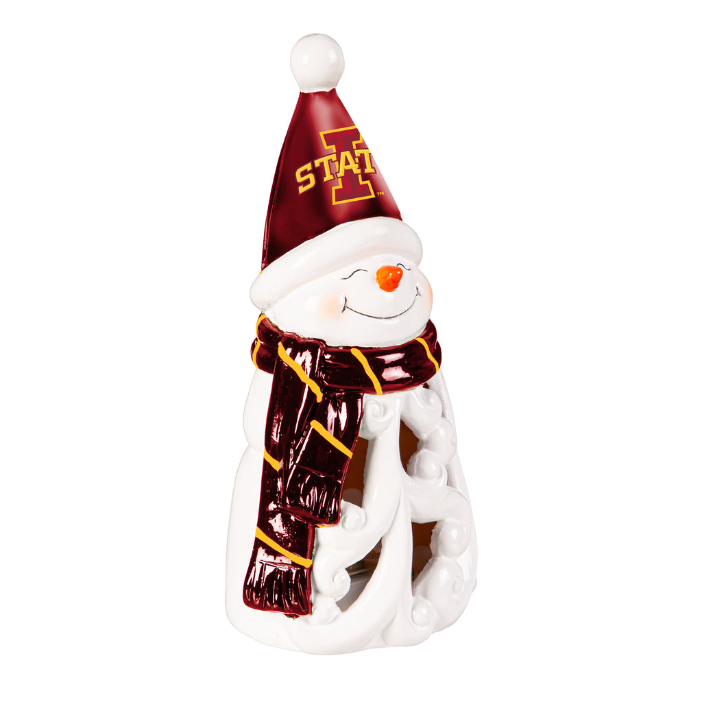 Iowa State Cyclones Statue 8 Inch LED Snowman - Evergreen Enterprises