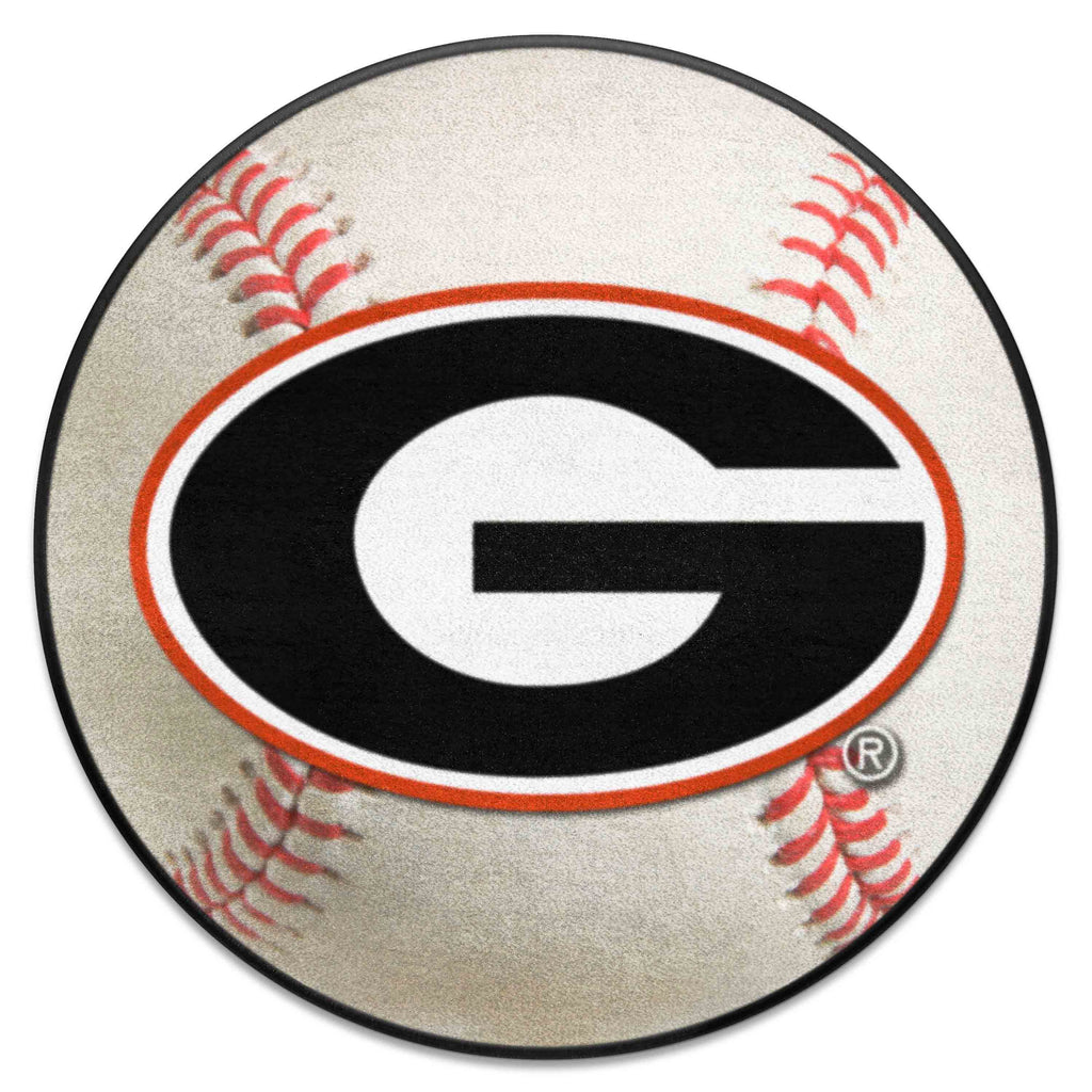 Fanmats - University of Georgia Baseball Mat 27'' diameter
