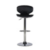 Chrome and Black PU Barstool - Powell