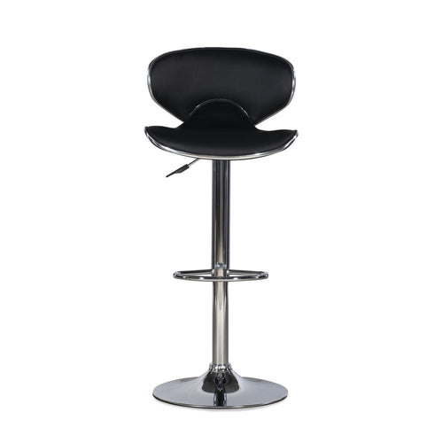 Chrome and Black PU Barstool - Powell