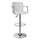 White and Chrome Quilted Barstool - Powell