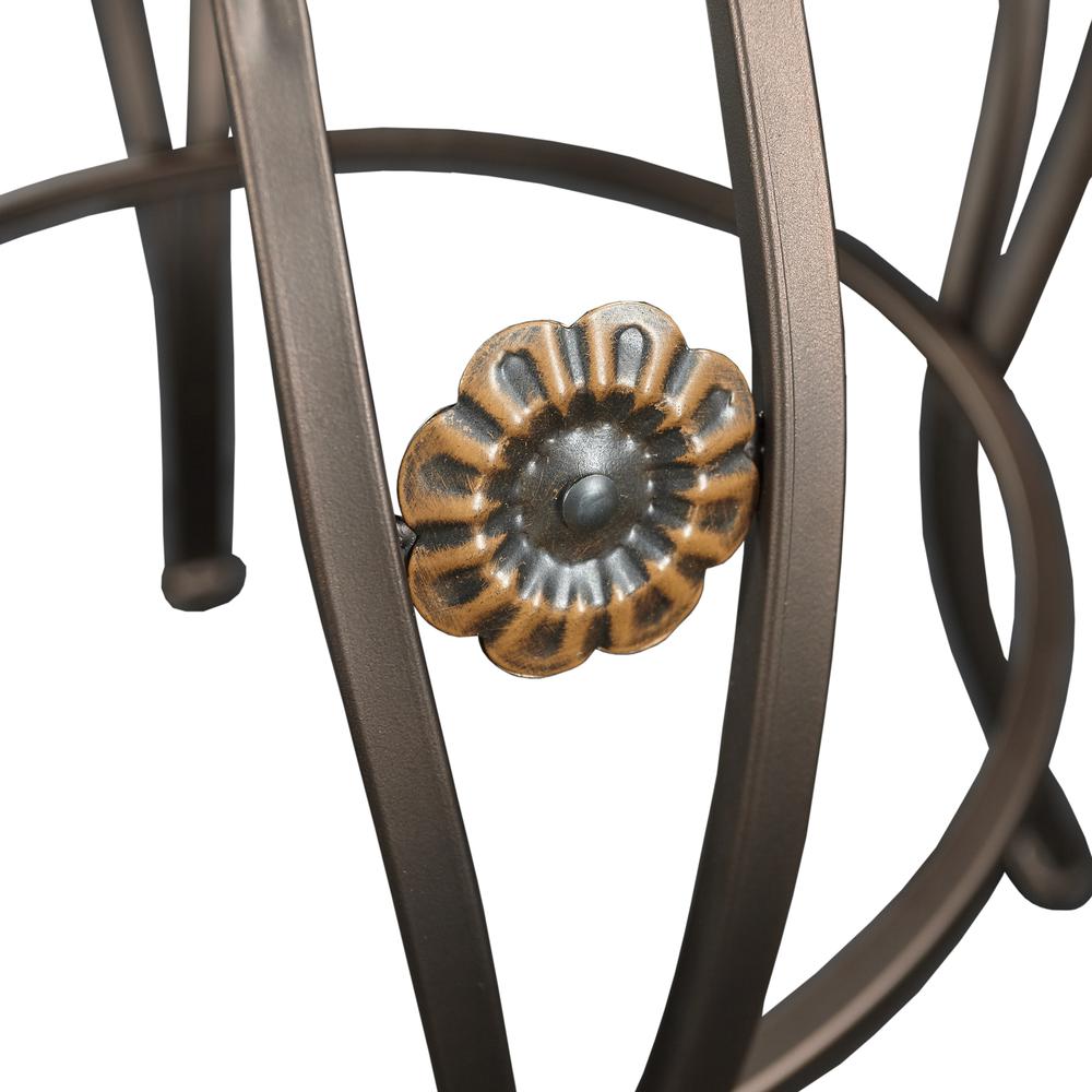 Big & Tall Copper Stamped Back Barstool with Arms - Powell