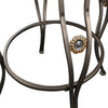 Big & Tall Copper Stamped Back Barstool with Arms - Powell