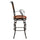 Big & Tall Copper Stamped Back Barstool with Arms - Powell