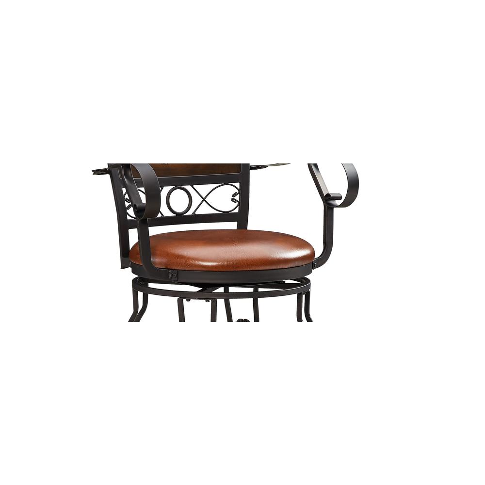 Big & Tall Copper Stamped Back Barstool with Arms - Powell
