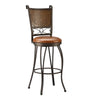 Bronze with Muted Copper Stamped Back Bar Stool, 28'' Seat Height - Powell
