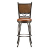 Bronze with Muted Copper Stamped Back Bar Stool, 28'' Seat Height - Powell