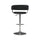 Black Faux Leather Barrel & Chrome Adjustable Height Bar Stool - Powell