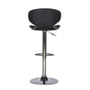 Chrome and Black PU Barstool - Powell