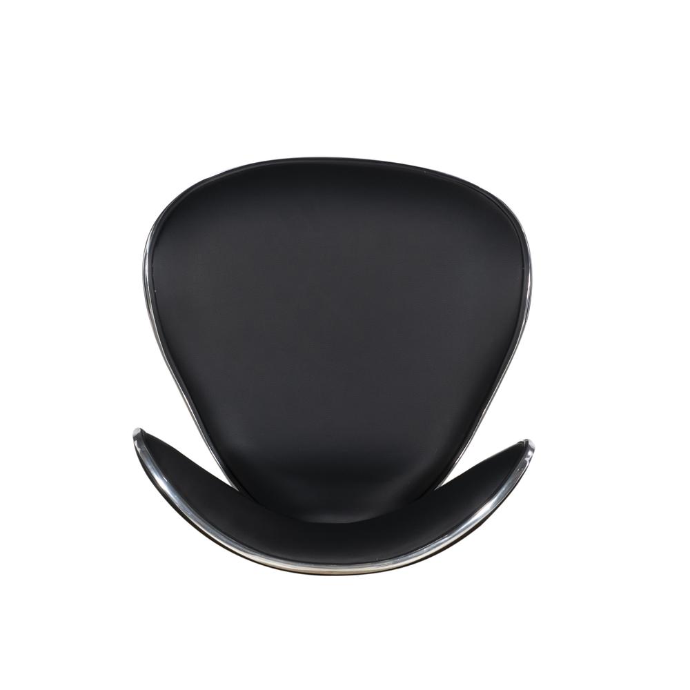 Chrome and Black PU Barstool - Powell