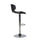 Chrome and Black PU Barstool - Powell