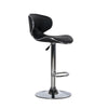 Chrome and Black PU Barstool - Powell