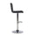 Black Quilted Faux Leather & Chrome Adjustable Height Bar Stool - Powell