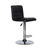 Black Quilted Faux Leather & Chrome Adjustable Height Bar Stool - Powell