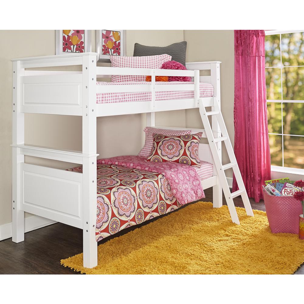 Beckett Twin Over Twin Bunk Bed, White - Powell