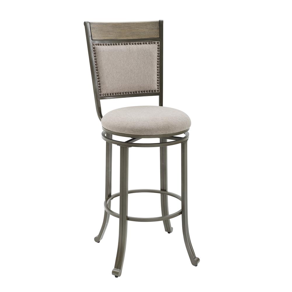 Franklin Swivel Barstool, Pewter - Powell