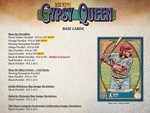 2021 Topps Gypsy Queen Baseball Hobby Box: 2 Autos 24 Packs/8 Cards