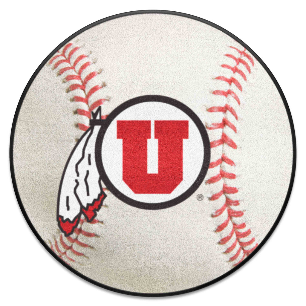 Fanmats - University of Utah Baseball Mat 27'' diameter