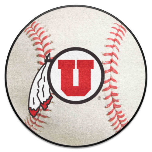 Fanmats - University of Utah Baseball Mat 27'' diameter