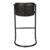 Freeman Barstool Onyx Black Leather - Set Of Two - Moe's
