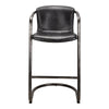 Freeman Barstool Onyx Black Leather - Set Of Two - Moe's