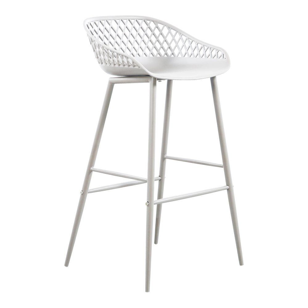 Piazza Outdoor Barstool White - Set Of Two - Moe's