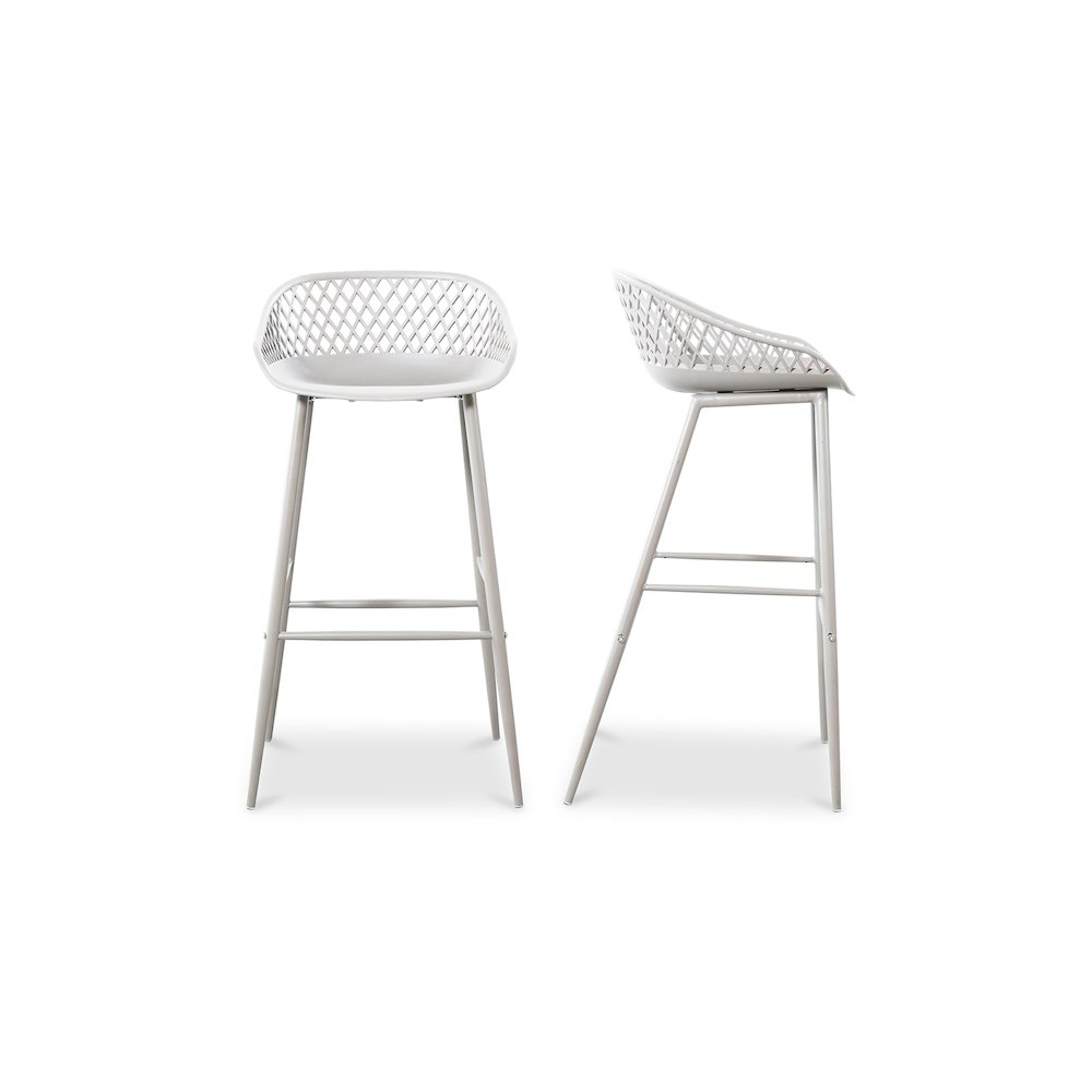 Piazza Outdoor Barstool White - Set Of Two - Moe's