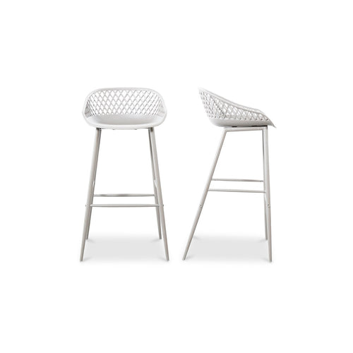 Piazza Outdoor Barstool White - Set Of Two - Moe's
