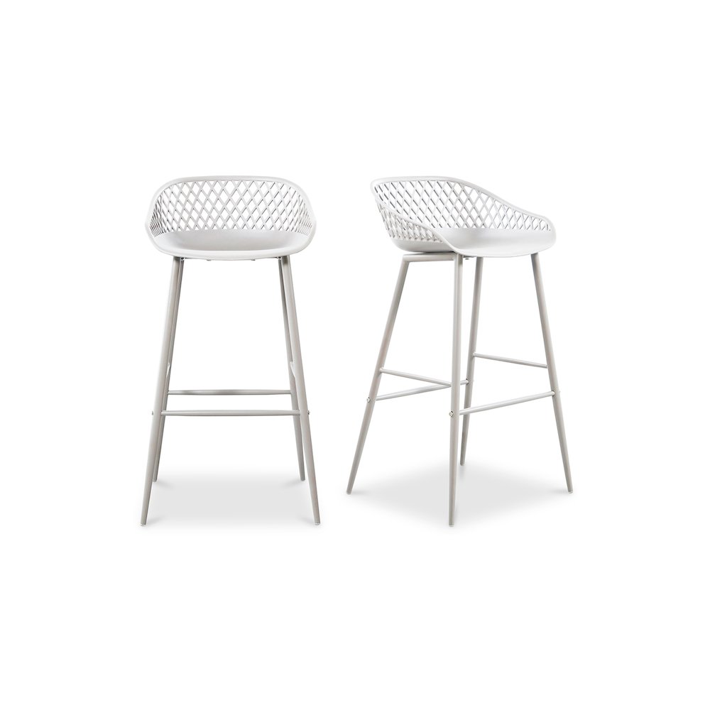 Piazza Outdoor Barstool White - Set Of Two - Moe's