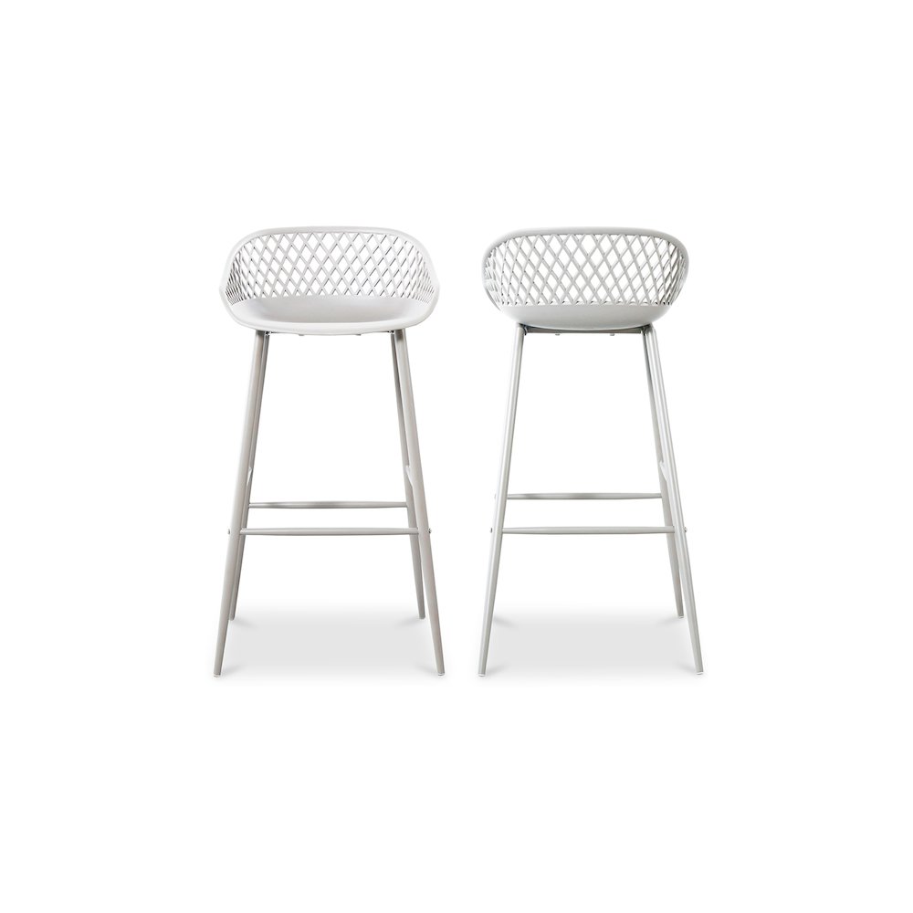 Piazza Outdoor Barstool White - Set Of Two - Moe's