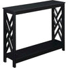 Titan Console Table with Shelf, Black - Convenience Concepts